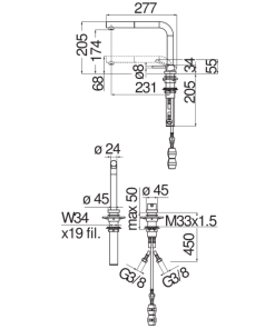 Vòi rửa bát NOBILI TABLE NB242 AQ93500CR - 23