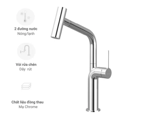 Vòi rửa chén Malloca K2206-CR - 5