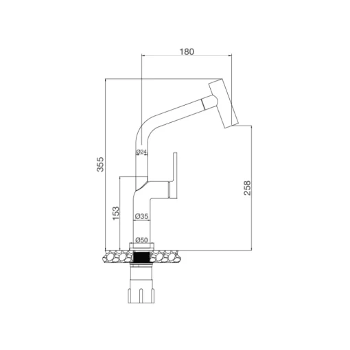 Vòi rửa chén Malloca K2206-CR - 3