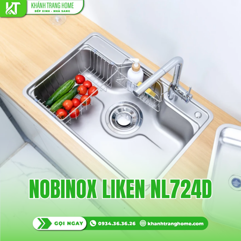 Chậu rửa bát NoBiNox LIKEN NL724D