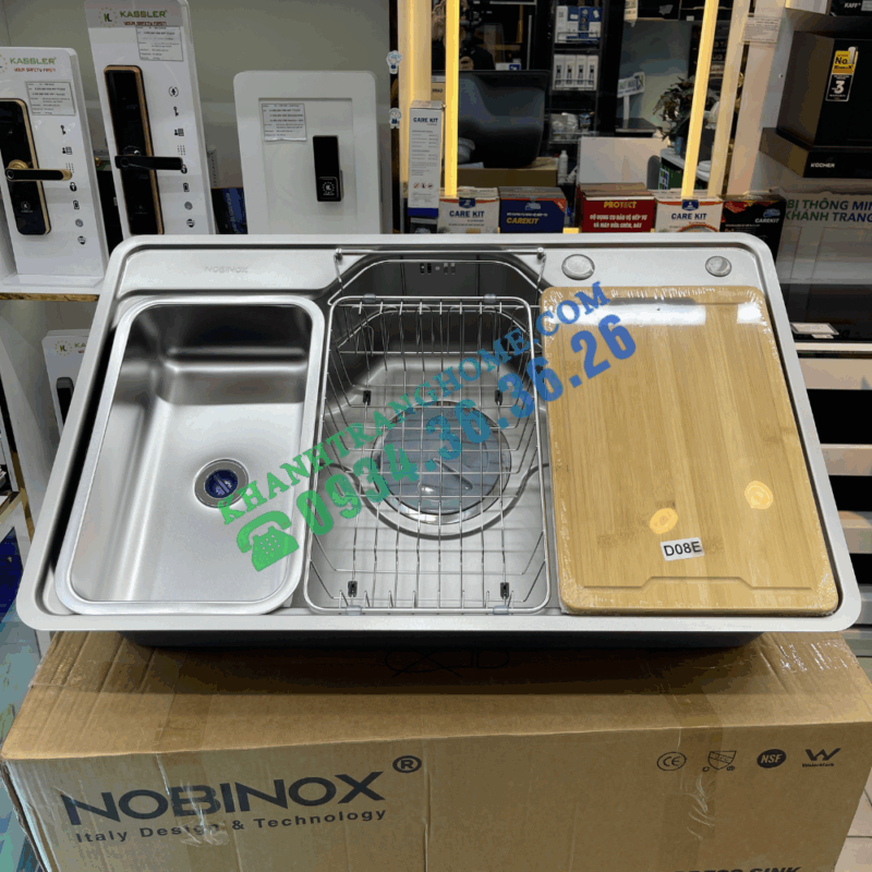 Chậu rửa bát NoBiNox LIKEN NL725D - 37 Chậu rửa bát NoBiNox LIKEN NL725D