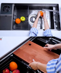 Chậu rửa bát NoBiNox LUMIA NJ511B - 53 Chậu rửa bát NoBiNox LUMIA NJ511B