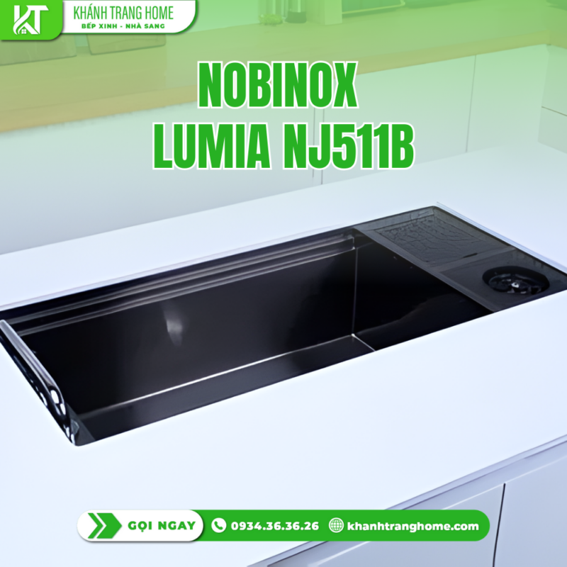 Chậu rửa bát NoBiNox LUMIA NJ511B - 62 Chậu rửa bát NoBiNox LUMIA NJ511B