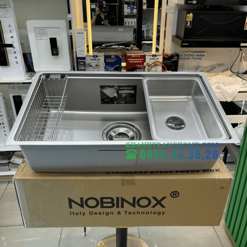 Chậu rửa bát NoBiNox ROSA NN974DT - 55 Chậu rửa bát NoBiNox ROSA NN974DT