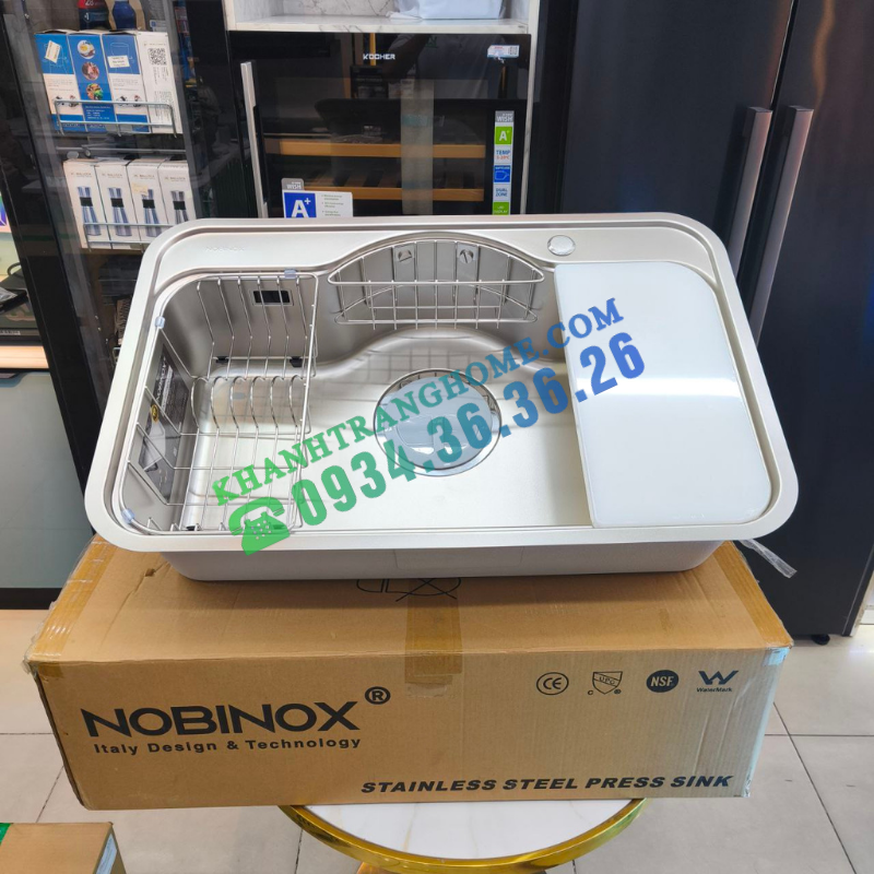 Chậu rửa bát NoBiNox ROSA NN995D - 45 Chậu rửa bát NoBiNox ROSA NN995D