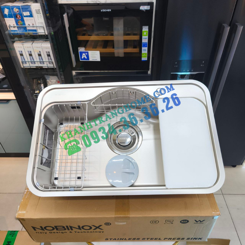 Chậu rửa bát NoBiNox ROSA NN995D - 48 Chậu rửa bát NoBiNox ROSA NN995D