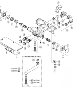 Vòi hoa sen KVK KF3070R1 - 10 Vòi hoa sen KVK KF3070R1