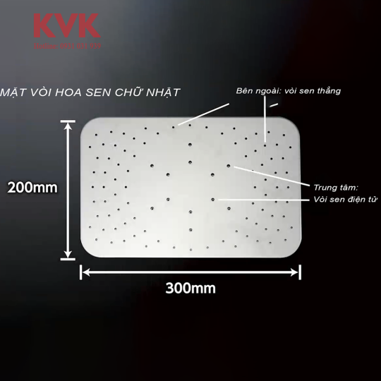 Vòi hoa sen KVK KF3170 - 10 Vòi hoa sen KVK KF3170
