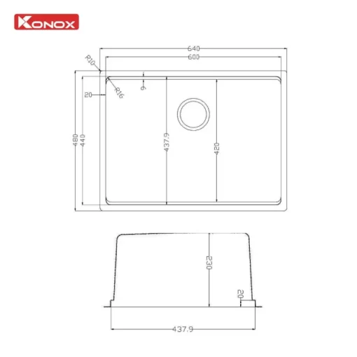 Chậu rửa bát KONOX TARI 6448SM