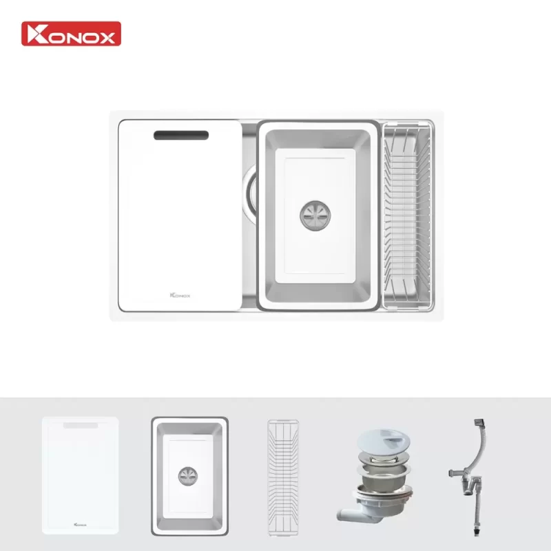 Chậu rửa bát KONOX TARI 7648SM - 10 Chậu rửa bát KONOX TARI 7648SM