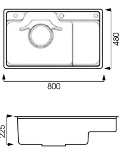Chậu rửa bát NoBiNox HIGON NH905 - 24 Chậu rửa bát NoBiNox HIGON NH905 - 23