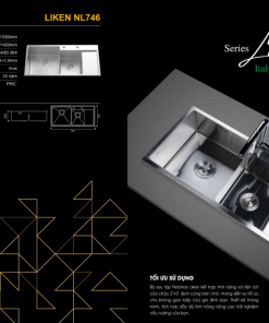 Chậu rửa bát NoBiNox LIKEN NL746 - 24 Chậu rửa bát NoBiNox LIKEN NL746 - 23