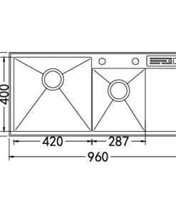 Chậu rửa bát NoBiNox LIKEN NL746 - 22 Chậu rửa bát NoBiNox LIKEN NL746 - 21