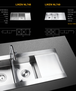 Chậu rửa bát NoBiNox LIKEN NL748 - 24 Chậu rửa bát NoBiNox LIKEN NL748 - 23