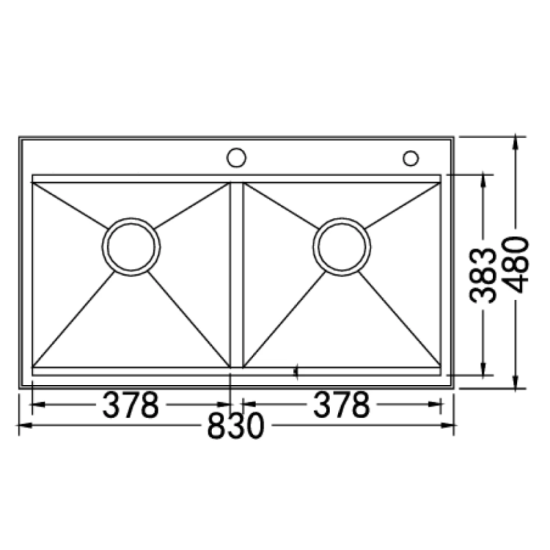 Chậu rửa bát NoBiNox LIKEN NL785 - 43 Chậu rửa bát NoBiNox LIKEN NL785