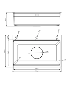 Chậu rửa bát NoBiNox LIRA NJ560D - 22 Chậu rửa bát NoBiNox LIRA NJ560D - 21