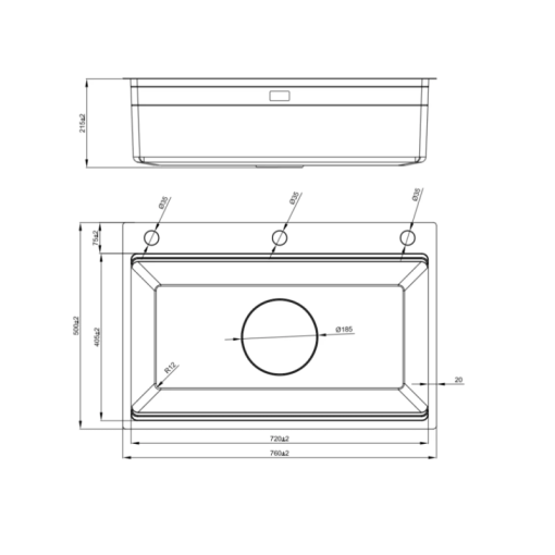 Chậu rửa bát NoBiNox LIRA NJ560D - 3
