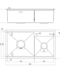 Chậu rửa bát NoBiNox LUMIA NJ507D - 22 Chậu rửa bát NoBiNox LUMIA NJ507D - 21