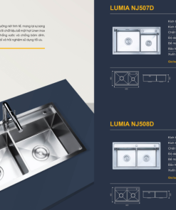 Chậu rửa bát NoBiNox LUMIA NJ507D - 24 Chậu rửa bát NoBiNox LUMIA NJ507D - 23