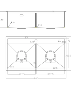 Chậu rửa bát NoBiNox LUMIA NJ508D - 18 Chậu rửa bát NoBiNox LUMIA NJ508D - 17