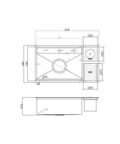 Chậu rửa bát NoBiNox LUMIA NJ510B - 24 Chậu rửa bát NoBiNox LUMIA NJ510B - 23