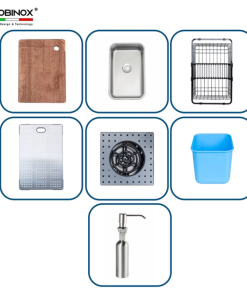 Chậu rửa bát NoBiNox LUMIA NJ510B - 40 Chậu rửa bát NoBiNox LUMIA NJ510B - 39