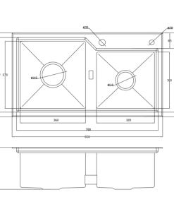 Chậu rửa bát NoBiNox LUMIA NJ512 - 20 Chậu rửa bát NoBiNox LUMIA NJ512 - 19