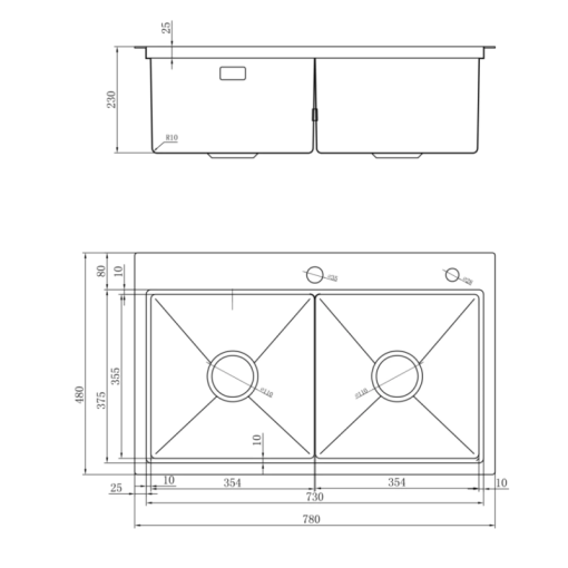 Chậu rửa bát NoBiNox LUMIA NJ522 - 3