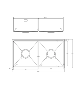 Chậu rửa bát NoBiNox LUMIA NJ524 - 22 Chậu rửa bát NoBiNox LUMIA NJ524 - 21
