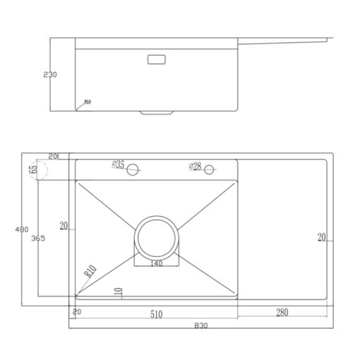 Chậu rửa bát NoBiNox LUMIA NJ558B - 3
