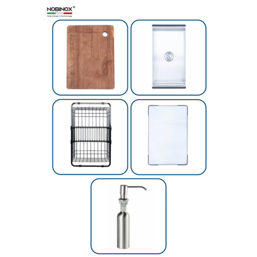 Chậu rửa bát NoBiNox RAZIA NJ575 - 17