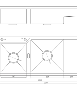 Chậu rửa bát NoBiNox RAZIA NJ575 - 24 Chậu rửa bát NoBiNox RAZIA NJ575 - 23