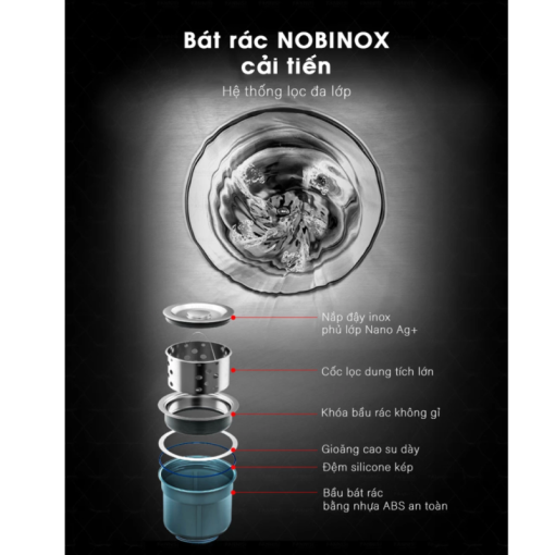 Chậu rửa bát NoBiNox RAZIA NJ575 - 9