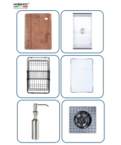 Chậu rửa bát NoBiNox RAZIA NJ577 - 58 Chậu rửa bát NoBiNox RAZIA NJ577 - 57