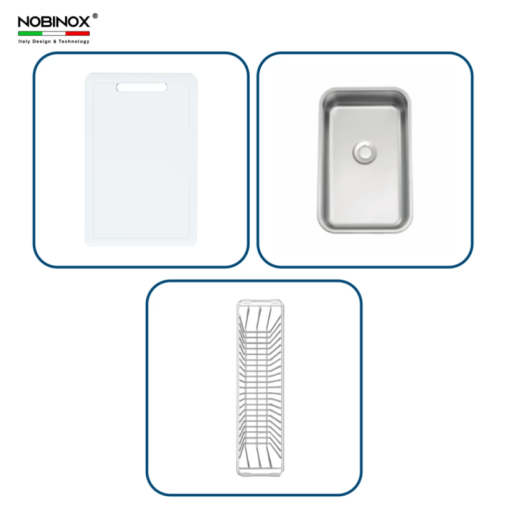 Chậu rửa bát NoBiNox ROSA NN974DT - 11