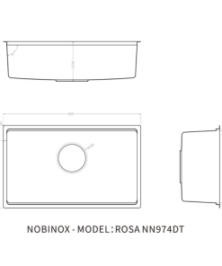 Chậu rửa bát NoBiNox ROSA NN974DT - 18 Chậu rửa bát NoBiNox ROSA NN974DT - 17