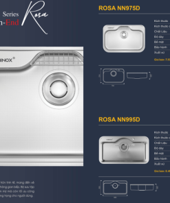 Chậu rửa bát NoBiNox ROSA NN995D - 15