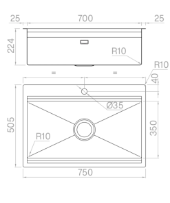Chậu rửa bát NoBiNox TITANIUM NA805T - 21