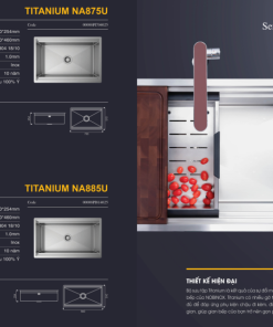 Chậu rửa bát NoBiNox TITANIUM NA875U 00008PI704025 - 21