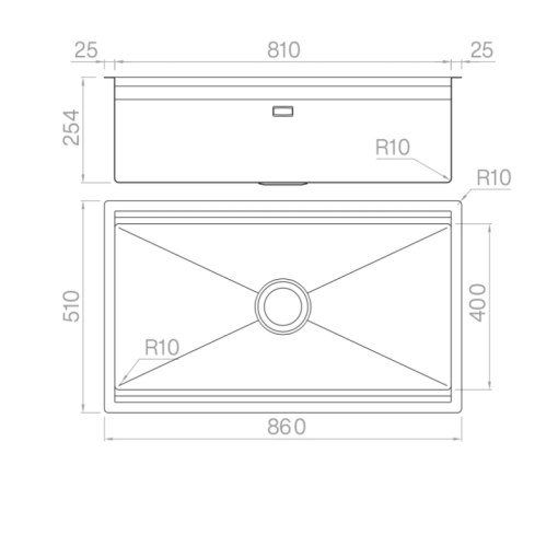 Chậu rửa bát NoBiNox TITANIUM NA885U 00008PI814025 - 3