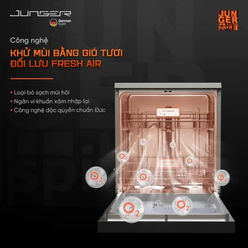 Máy rửa bát JUNGER Leopard DWJ-163-MS