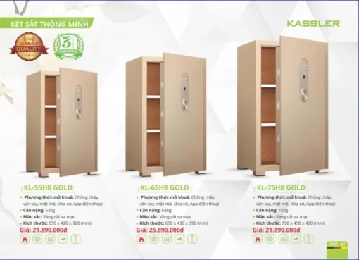 Két sắt KASSLER KL-75H8 Gold