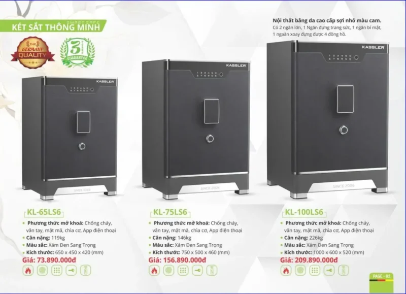 Két sắt KASSLER KL-75LS6 - 8 Két sắt KASSLER KL-75LS6