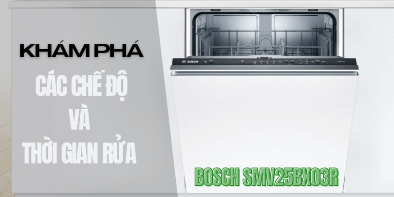 Khám Phá Các Chế Độ Và Thời Gian Rửa Trên Máy Rửa Chén Bosch SMV25BX03R Serie 2 - 1 Khám Phá Các Chế Độ Và Thời Gian Rửa Trên Máy Rửa Chén Bosch SMV25BX03R Serie 2