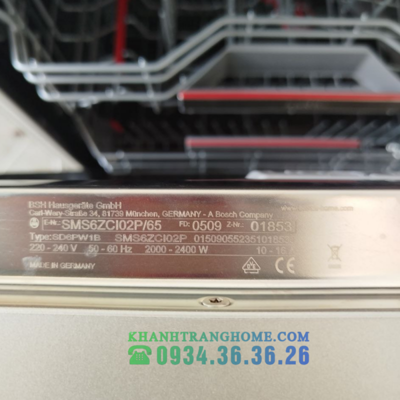 Máy Rửa Chén Bosch SMS6ZCI02P Serie 6 Sấy Zeolith Model 2025 - 23