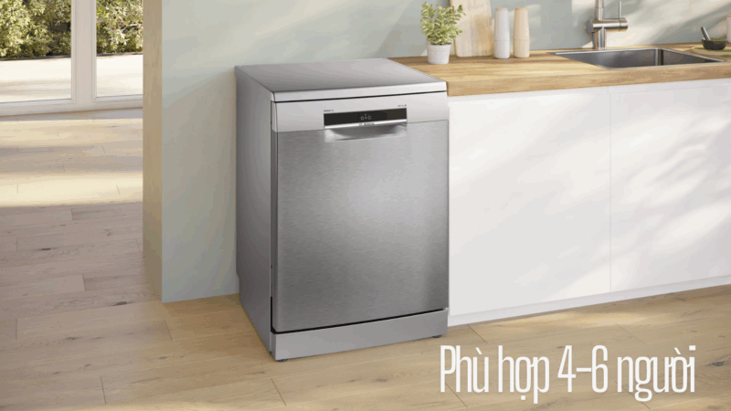 Máy rửa bát Bosch SMS6ZCI08E serie 6 sấy Zeolith - Giải pháp sấy khô hoàn hảo - 2 Phù hợp gia đình 4-6 thành viên