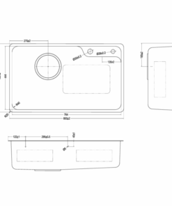 Chậu rửa bát KLUGER KH8048SL-S80 Plus