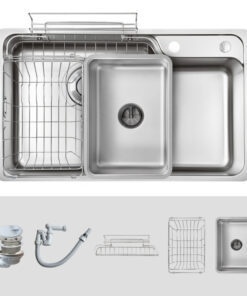 Chậu rửa bát KLUGER KH8048SL-S80 Plus