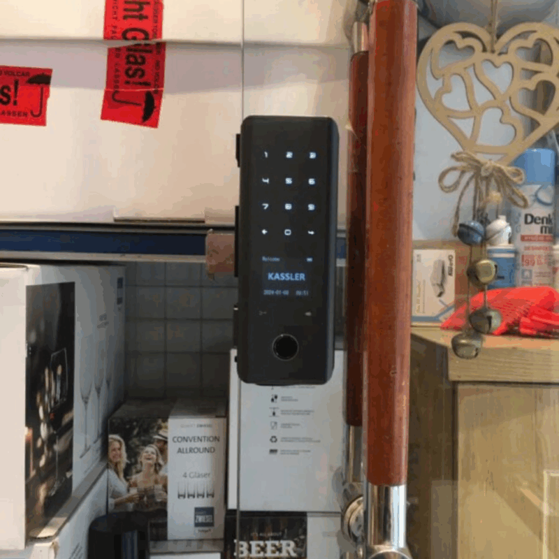 Khóa cửa kính Kassler KL-589 BLACK APP+REMOTE - 5 Khóa cửa kính Kassler KL-589 BLACK APP+REMOTE