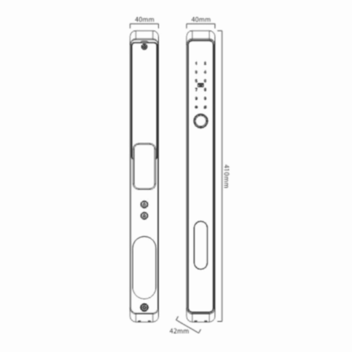 Khóa cửa nhôm Kassler KL-599 AT GREY APP WIFI+REMOTE
